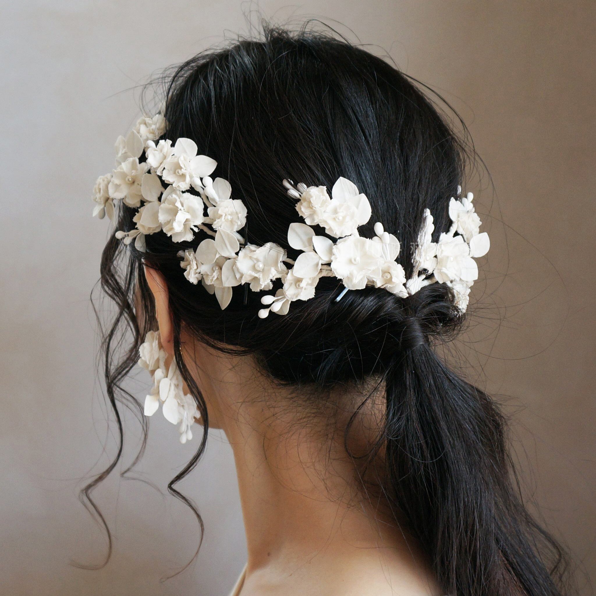 【日本手藝師|日本手作|新娘飾物|布花|頭飾/髮飾|花環】 Darlene Hair Accessories (premium)