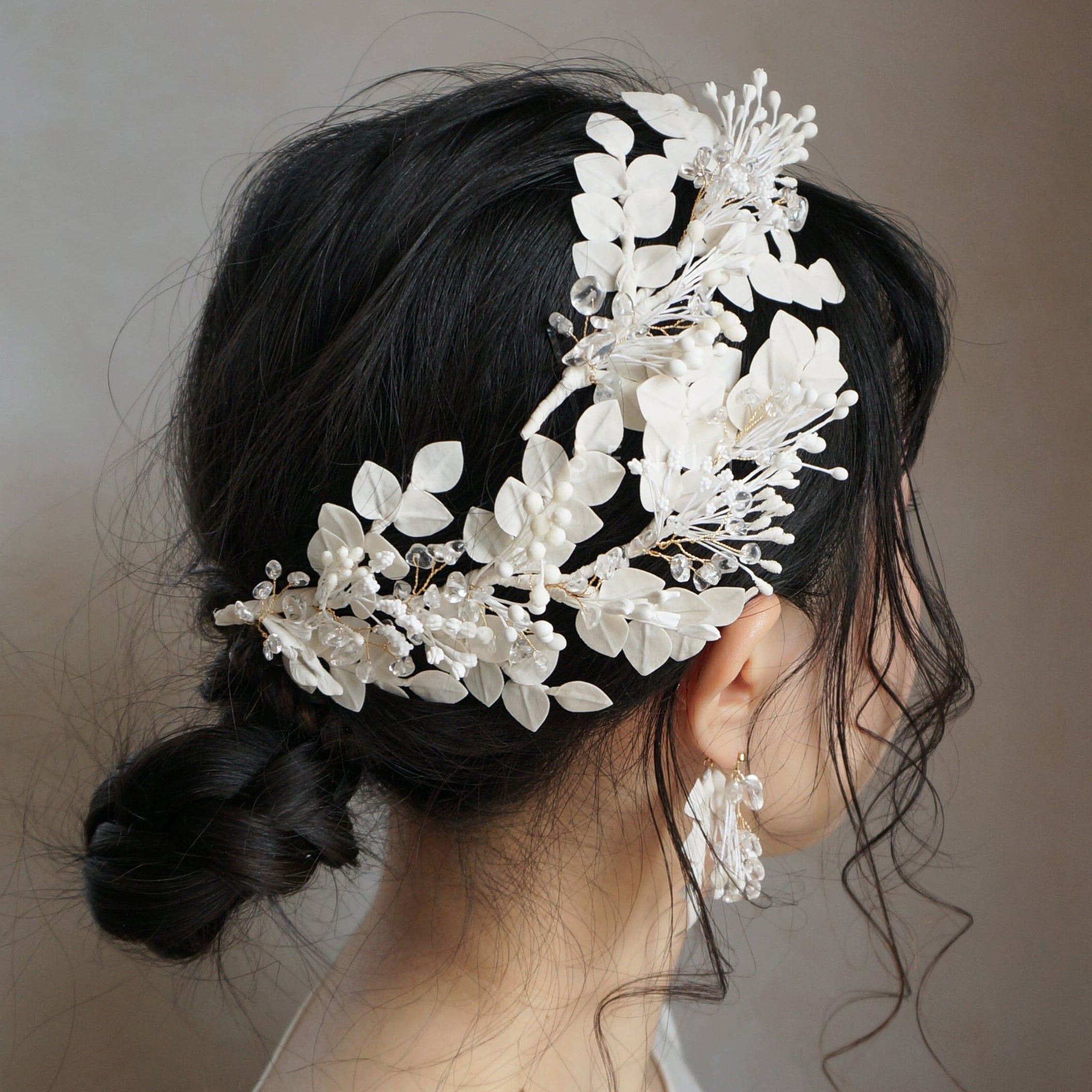 【日本手藝師|日本手作|新娘飾物|布花|頭飾/髮飾|花環】 Petal Hair Accessories (premium)