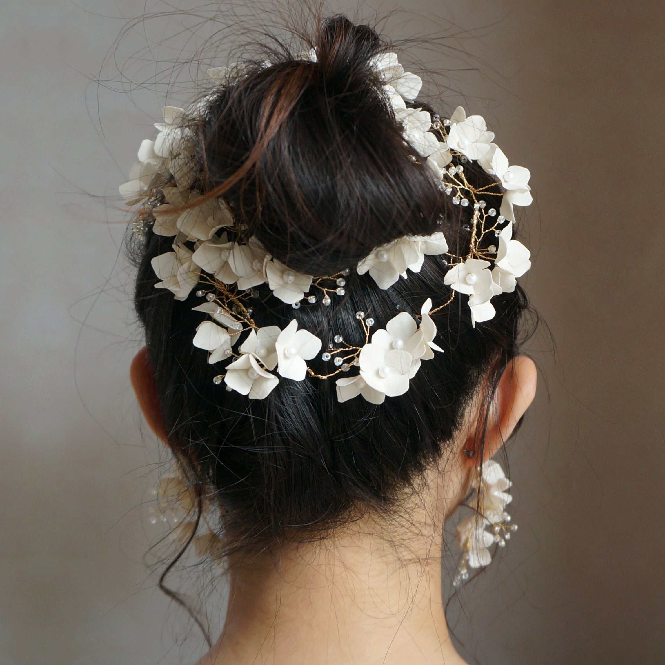【日本手藝師|日本手作|新娘飾物|布花|頭飾/髮飾|花環】 Valentina Hair Accessories