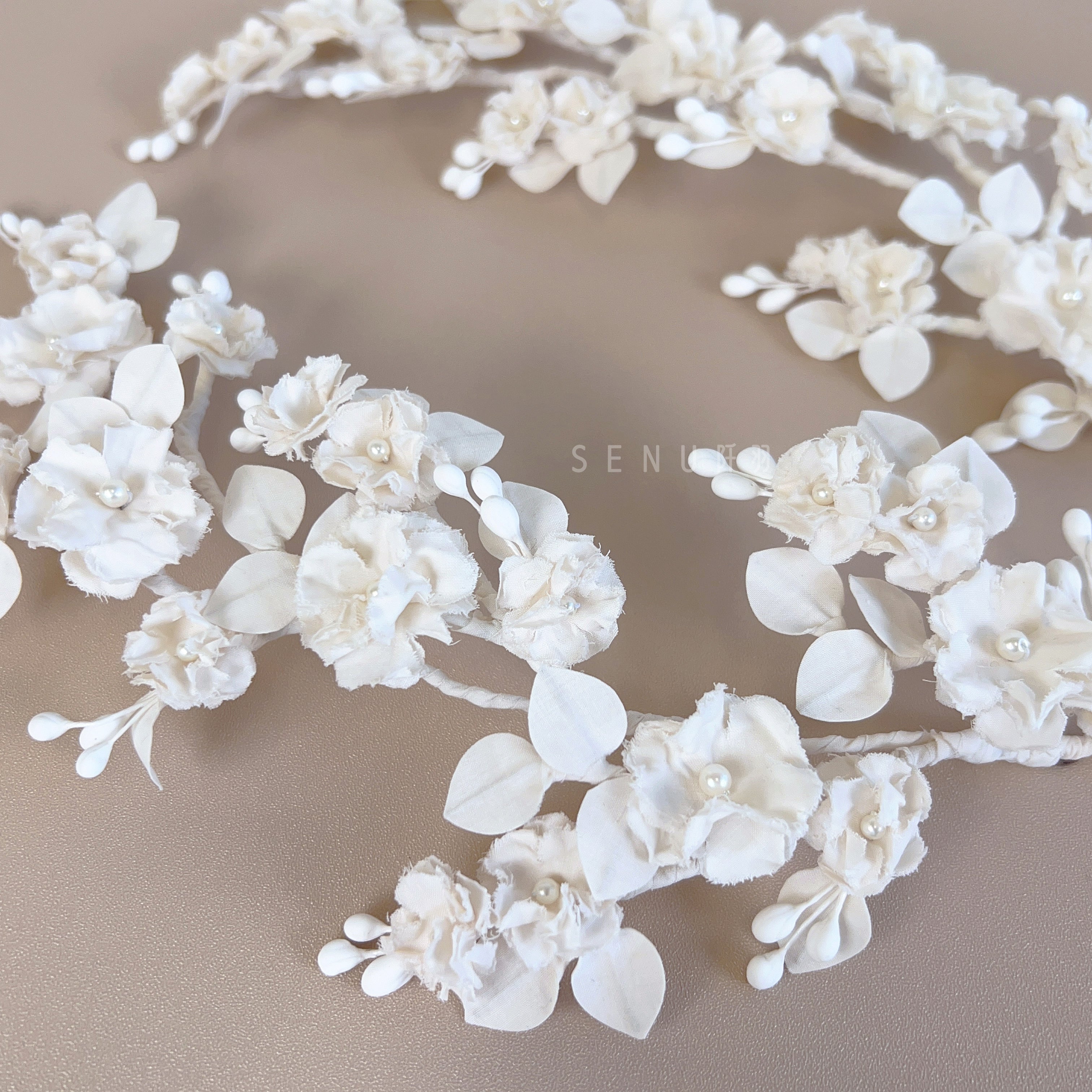 【日本手藝師|日本手作|新娘飾物|布花|頭飾/髮飾|花環】 Darlene Hair Accessories (premium)