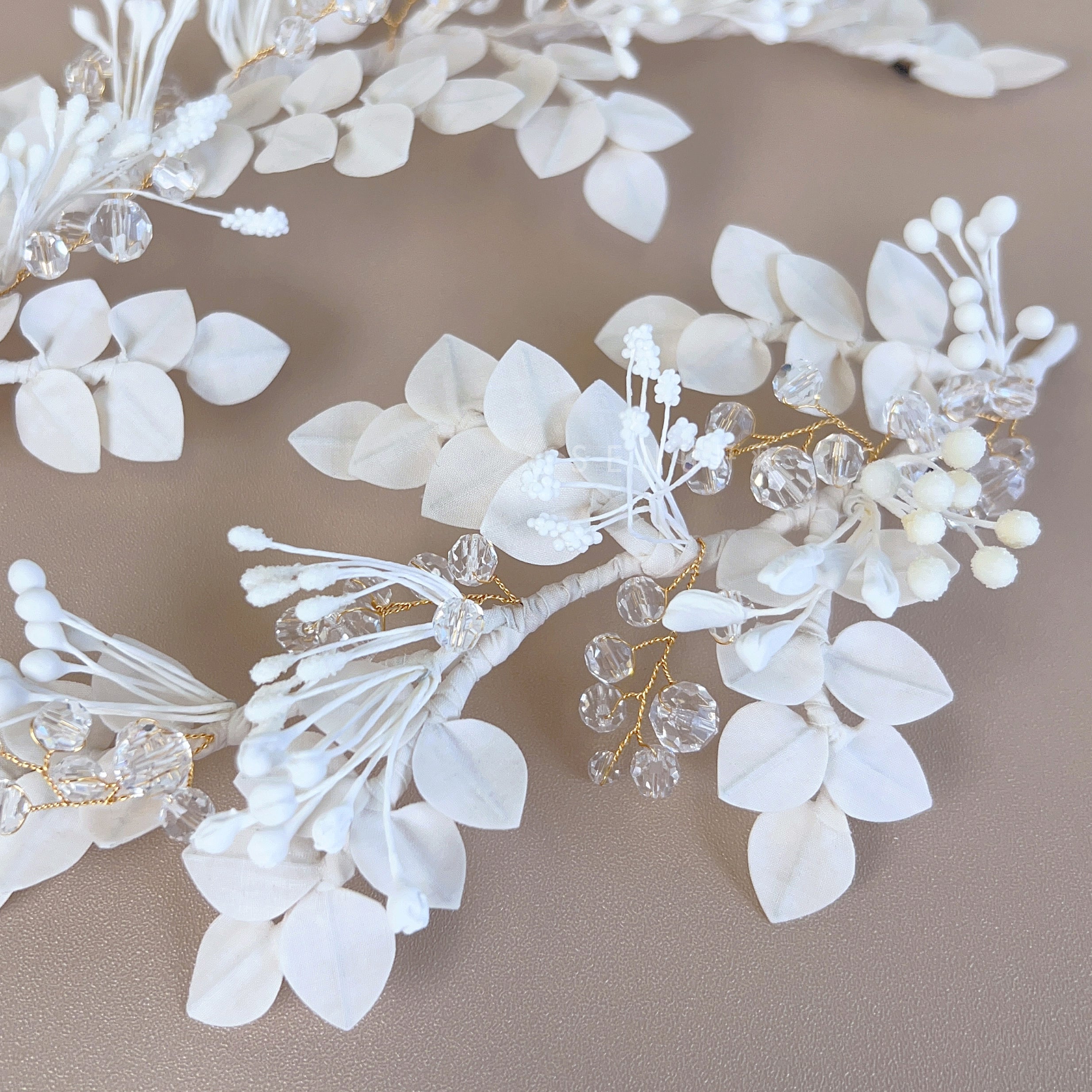 【日本手藝師|日本手作|新娘飾物|布花|頭飾/髮飾|花環】 Petal Hair Accessories (premium)
