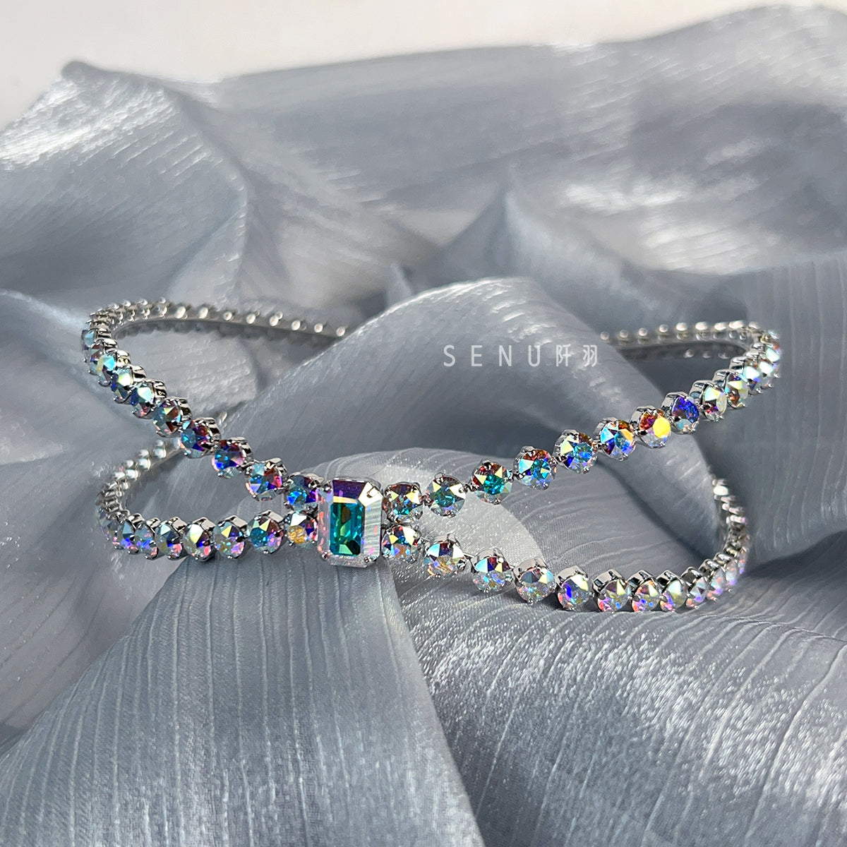 [Bridal Accessories | Rhinestones | Headwear/Hair Accessories | Headbands] Swarovski rhinestone two-layer headband