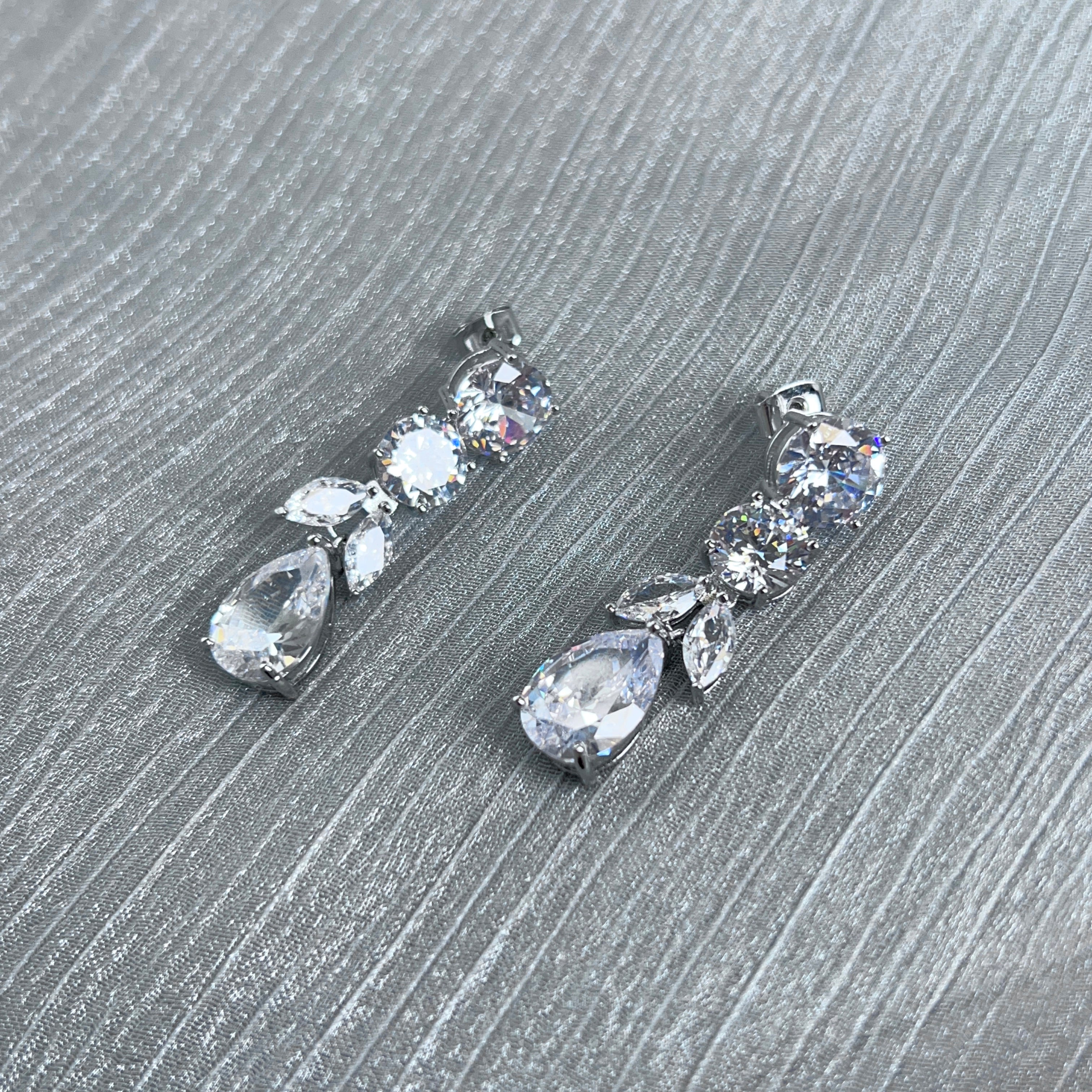 【韓國｜鋯石｜花嫁｜皇冠｜后冠】閃耀鋯石婚禮耳環03