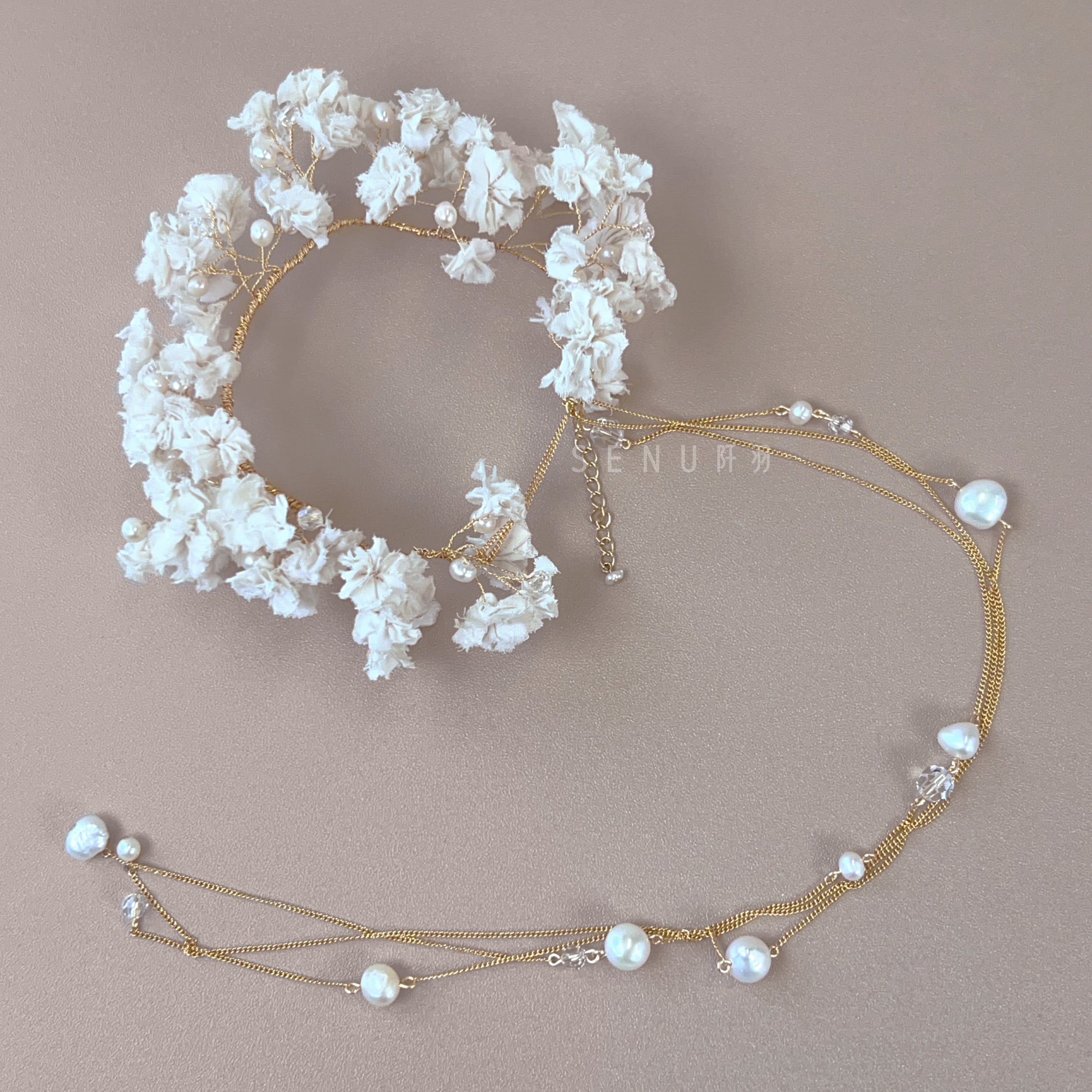 【日本手藝師｜日本手作｜新娘飾物｜布花｜頭飾/髮飾｜花環】 Breath Hair Accessories