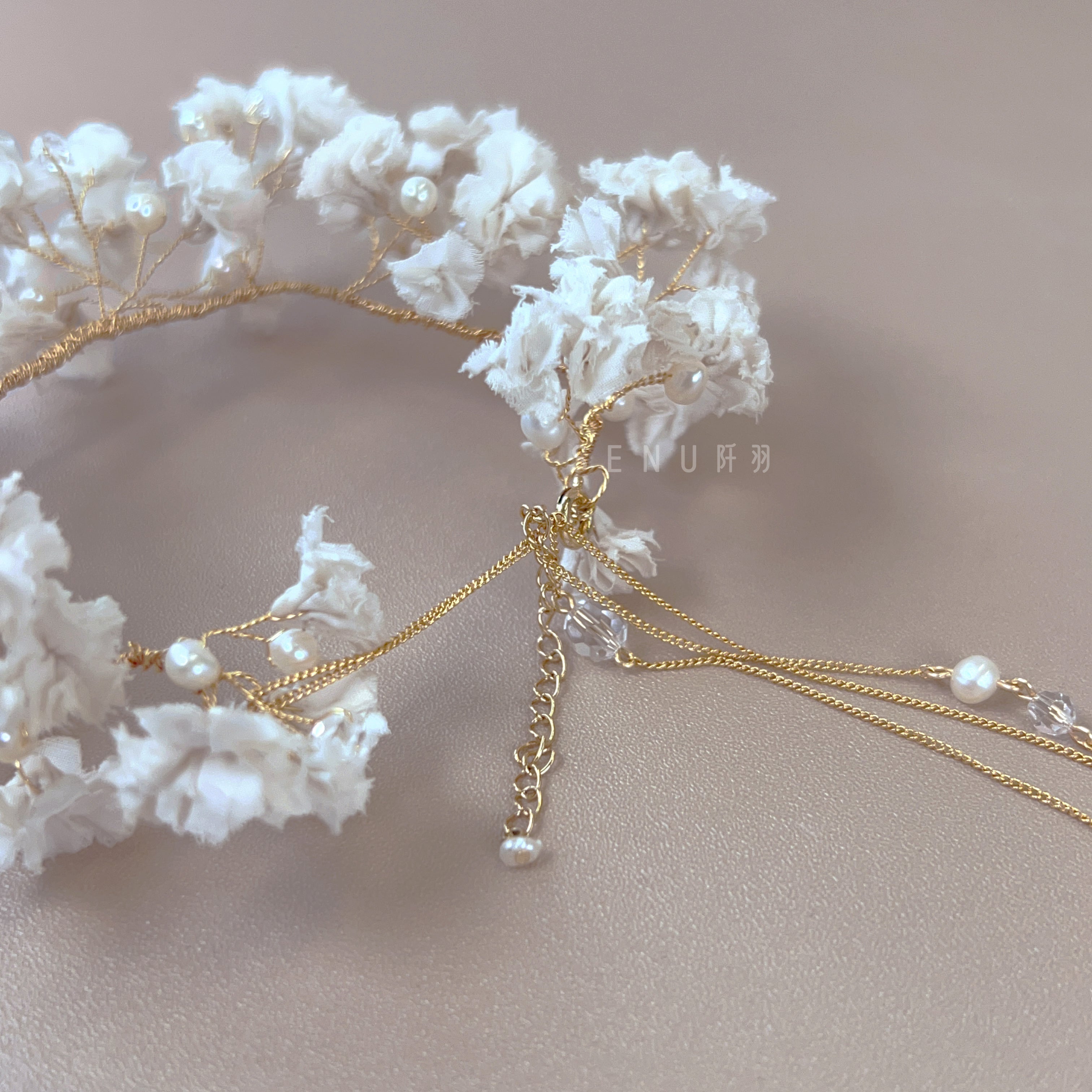【日本手藝師｜日本手作｜新娘飾物｜布花｜頭飾/髮飾｜花環】 Breath Hair Accessories
