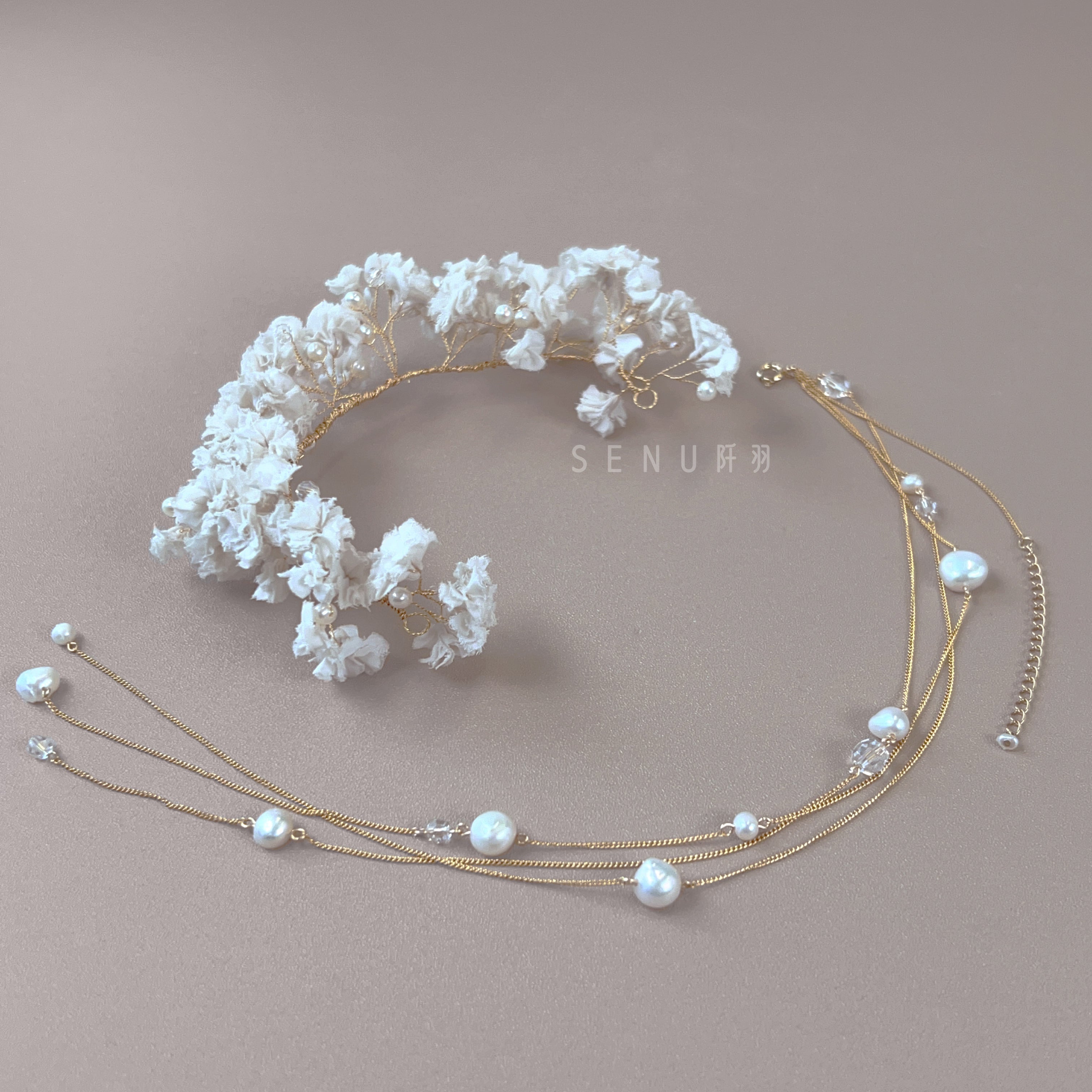 【日本手藝師｜日本手作｜新娘飾物｜布花｜頭飾/髮飾｜花環】 Breath Hair Accessories