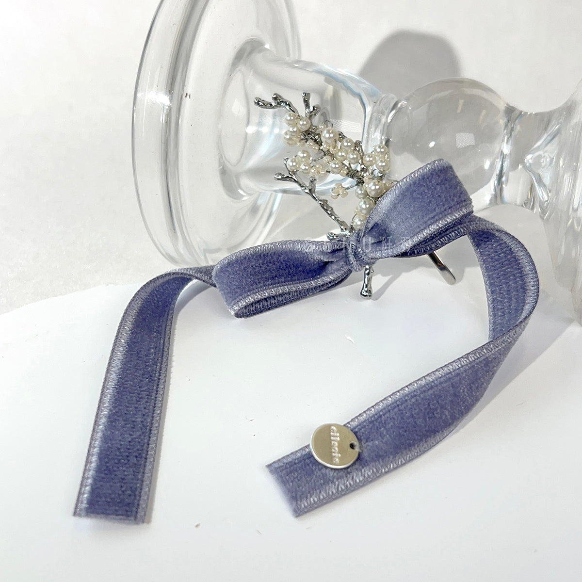 [Japanese craftsman｜Japanese handmade accessories｜Beads｜Headwear/hair accessories｜Hair buttons] Branch-like velvet beaded hair buttons